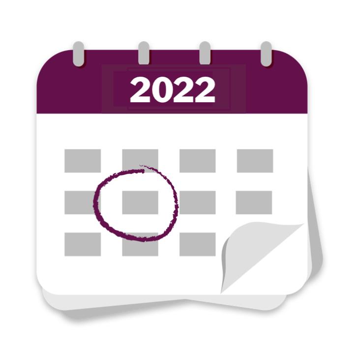 Calendário da produtividade 2022